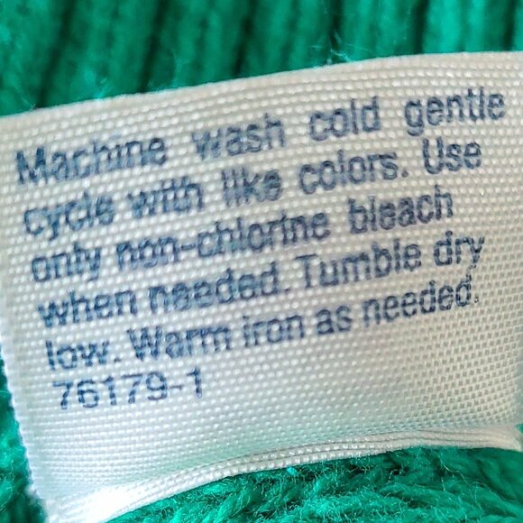 ST. JOHN'S BAY KELLEY GREEN SOFT  V-NECK COMFY CABLE KNIT SWEATER PXXL - Picture 6 of 6